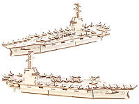 Playtastic 2er-Set 3D-Bausätze Flugzeugträger aus Holz, 117-teilig; Kinetischer Sand Kinetischer Sand Kinetischer Sand Kinetischer Sand 