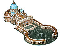 Playtastic Faszinierendes 3D-Puzzle Petersdom mit Petersplatz in Rom, 56 Teile
