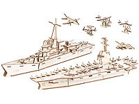 Playtastic 3er-Set 3D-Bausätze Marine-Schiffe & Luftflotte aus Holz, 233-teilig; Kinetischer Sand Kinetischer Sand Kinetischer Sand Kinetischer Sand 