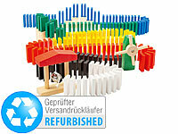 Playtastic Domino-Set mit 480 farbigen Holzsteinen, Versandrückläufer; Kinetischer Sand 